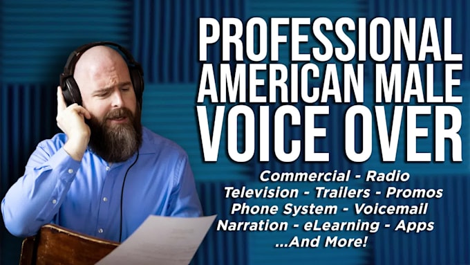 record a professional american male voice over