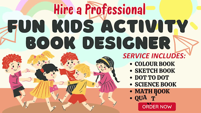 Design kids activity books, interior cover design and kids coloring ...