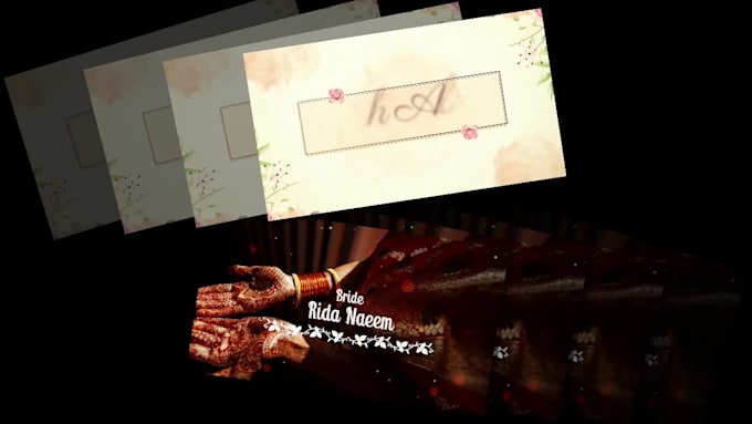 create islamic wedding invitation video