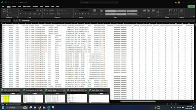 do professional excel erp and inventory data management