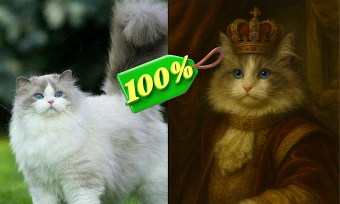 create a majestic royal pet portrait in baroque