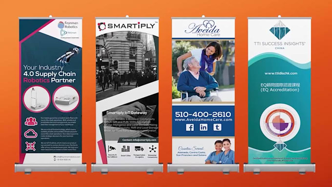design roll up retractable standee pull up roller banner