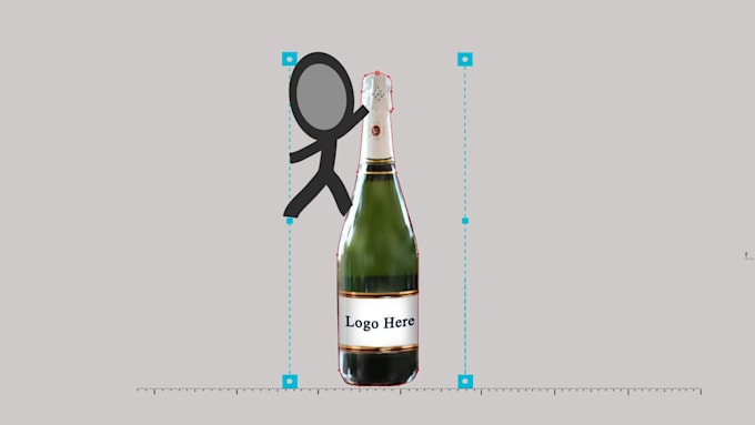make bottle reveal logo in new year video