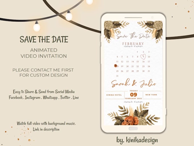create amazing wedding video invitation