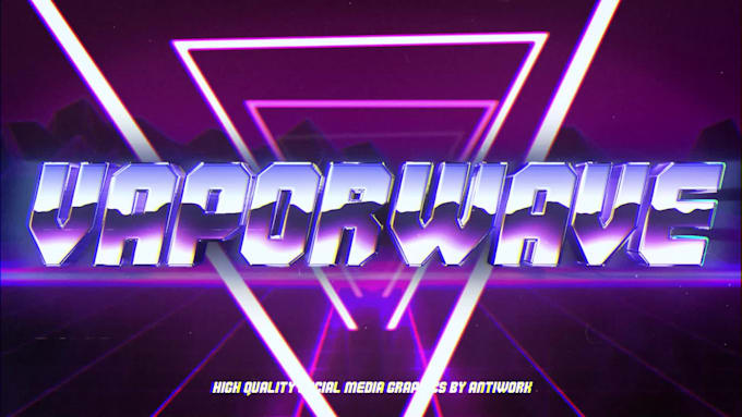 create a vaporwave aesthetic graphic
