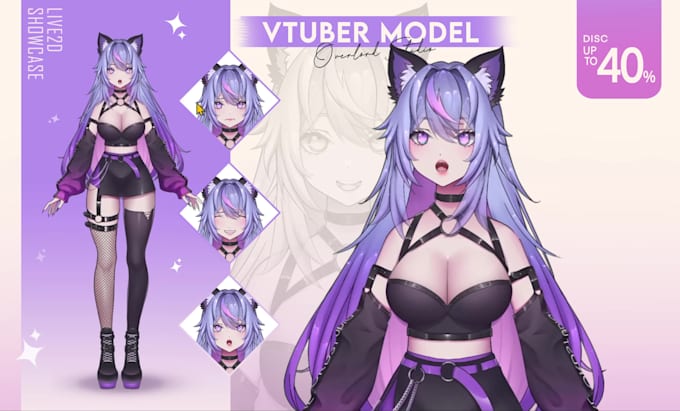 design and rig your unique, stream ready live2d vtuber model