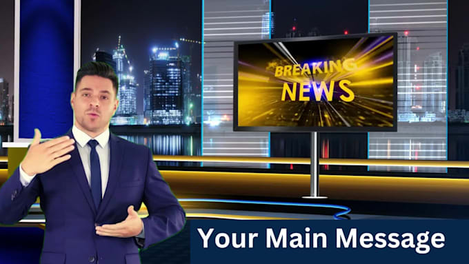 create compelling breaking news or spokesperson video