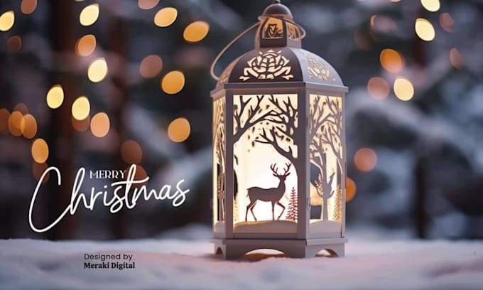 design an elegant christmas card design