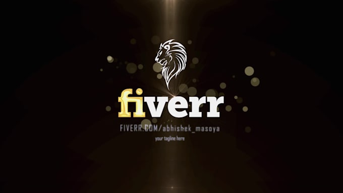 create awesome golden particles logo intro animation