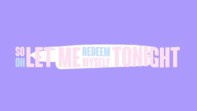 kinetic typography video text animation, animated lyrics video motion graphics
