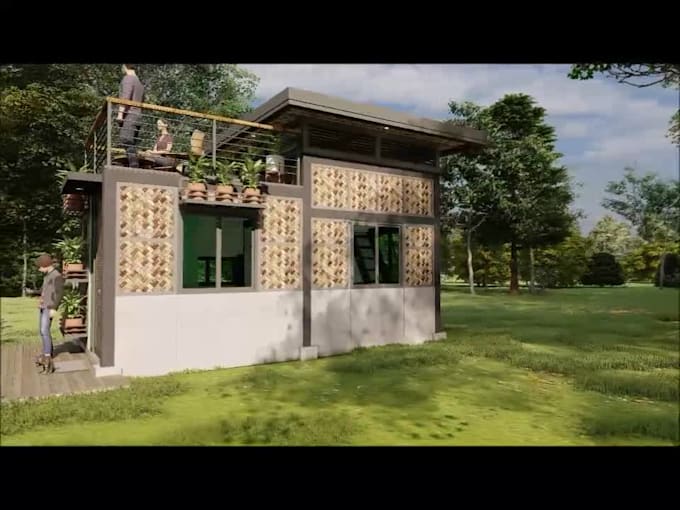 do tiny house architectural and interior design presentation