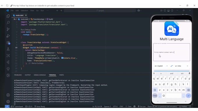 develop android and ios mobile apps with ai chatbot integration