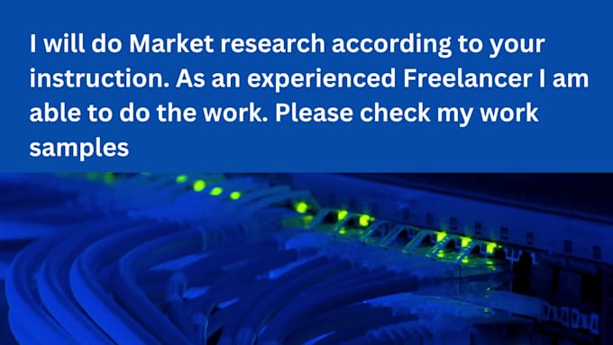 do internet research, market research and lead generation