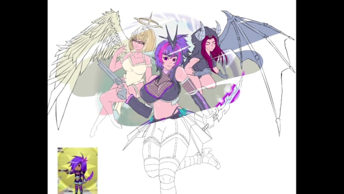 drawing anime character for your story, game, youtube