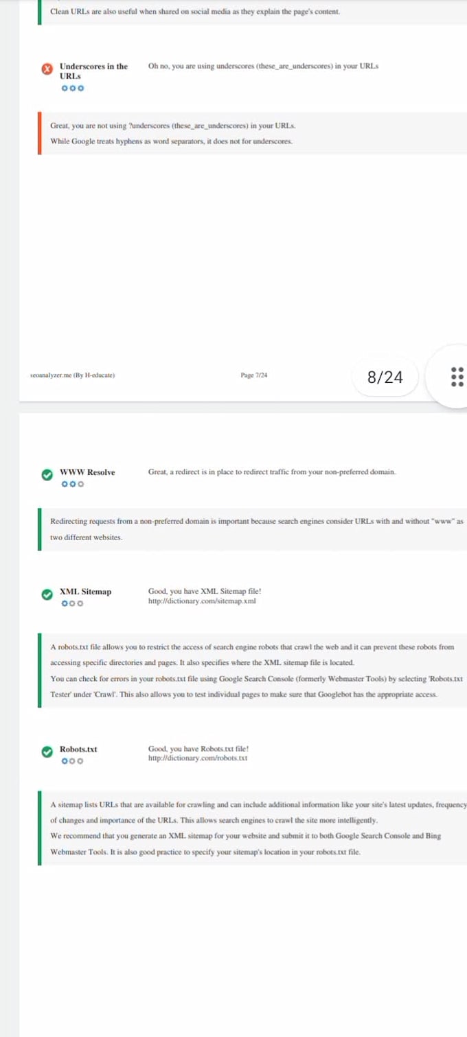 review your website and suggest improvements