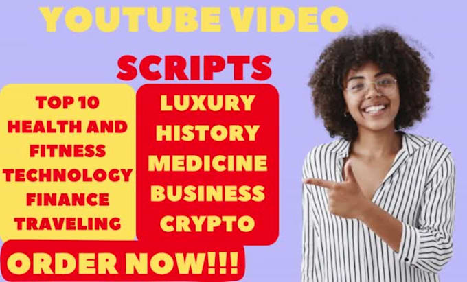 Best Deals! I will be your youtube video content, creator script writer and editor