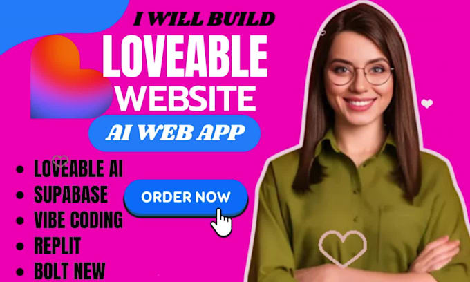 build a loveable ai website, web app, or saas app with supabase and replit
