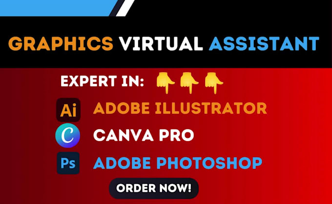 your adobe graphics designer personal virtual assistant and social media manager