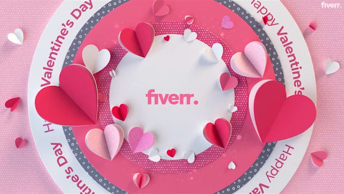 create valentines day logo animation or video intro