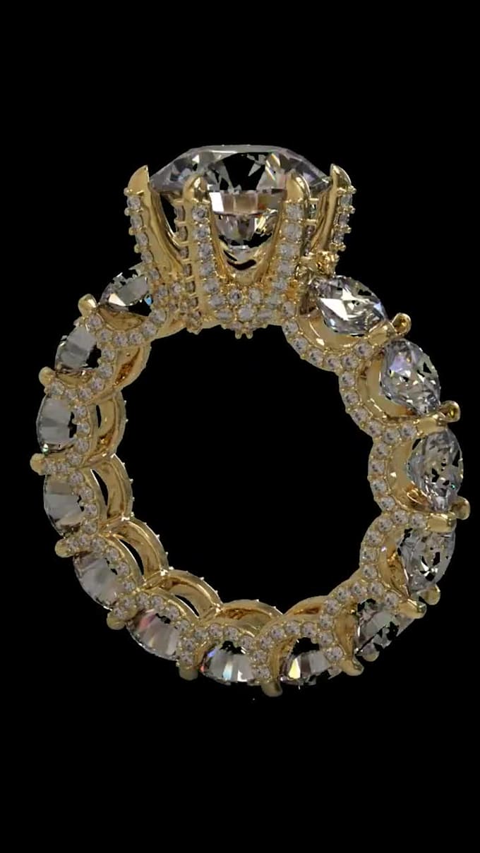 do stunning 3d jewelry design models 3d renderings jewelry design