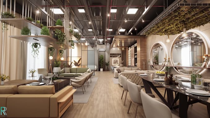 do 3d interior design modeling and architectural 3d rendering