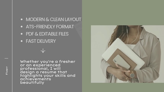 design a professional and modern resume or CV