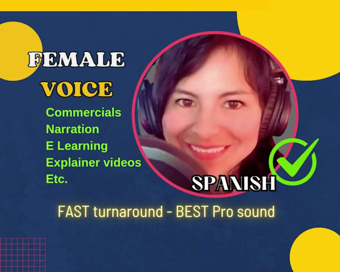 record a professional spanish female voice over in neutral