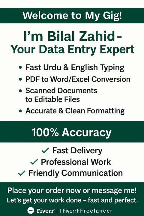 data entry and typing expert