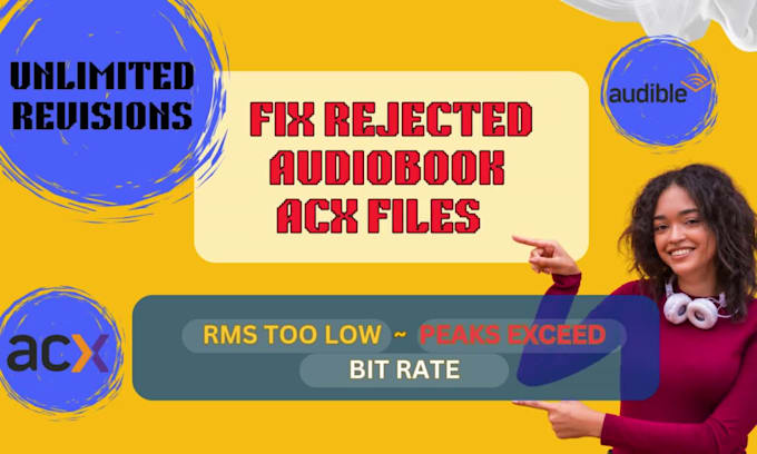fix audiobook rejected acx files, fix bit rate, peak or rms errors in 12 hours