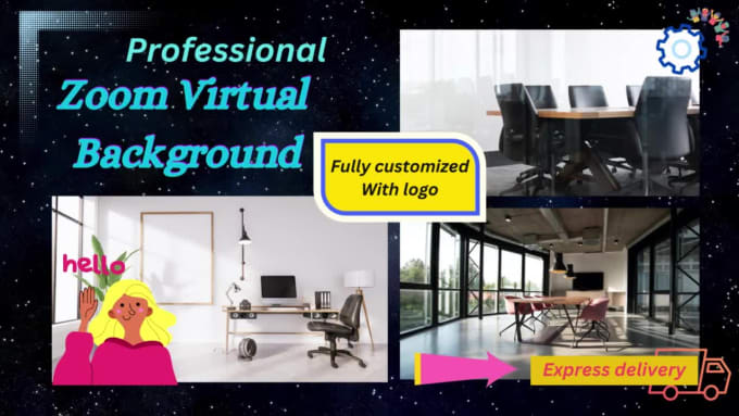 Design fully customized zoom virtual background by Loriestaana | Fiverr