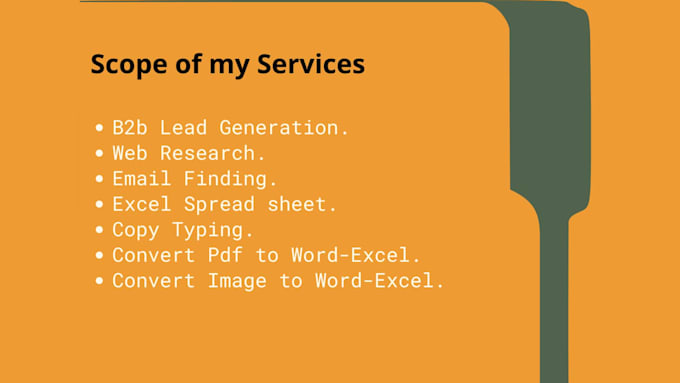 do perfect web scraping, data entry, and b2b lead generation