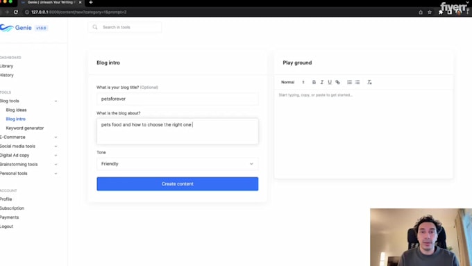 create ai content and image generator saas platform