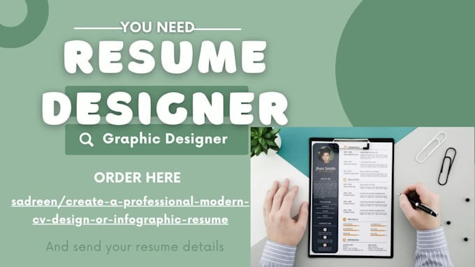 create professional, modern CV design and infographic resume
