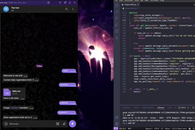 develop custom telegram bot