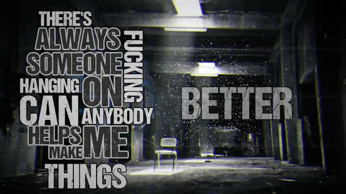 create an energetic metal lyric video song