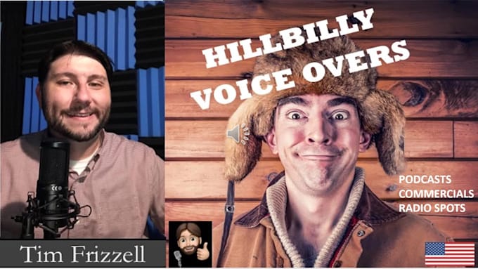 record hillbilly redneck character voice over