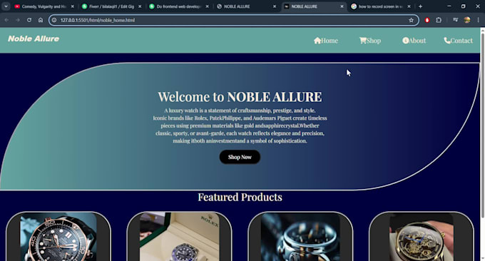 Develop frontend website with html, css and javascript by Bilalaqil1 ...