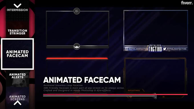 design twitch streaming overlay package