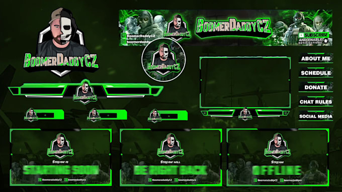 design amazing twitch overlay your stream with gaming logo based on your photo