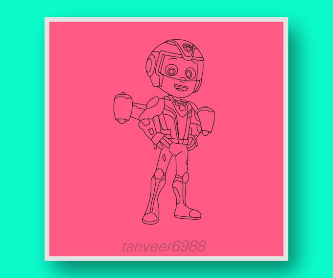 draw and animate vector line art, outline illustration