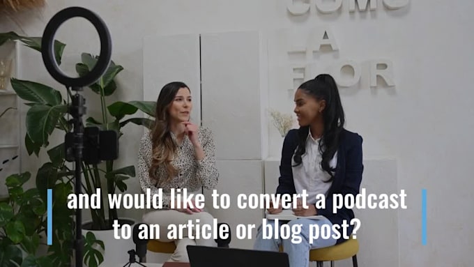 convert youtube videos or podcasts to articles and blogposts