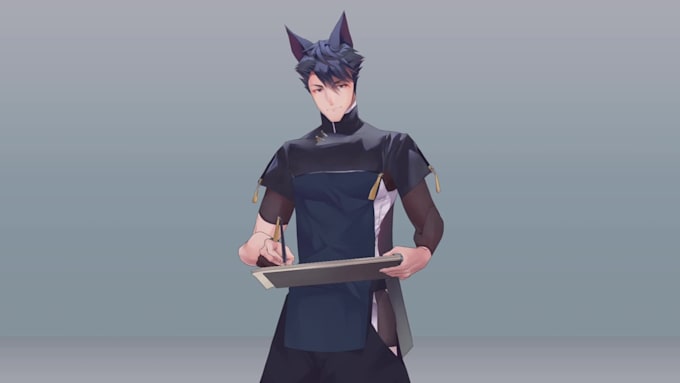 make male pngtuber model art and rig