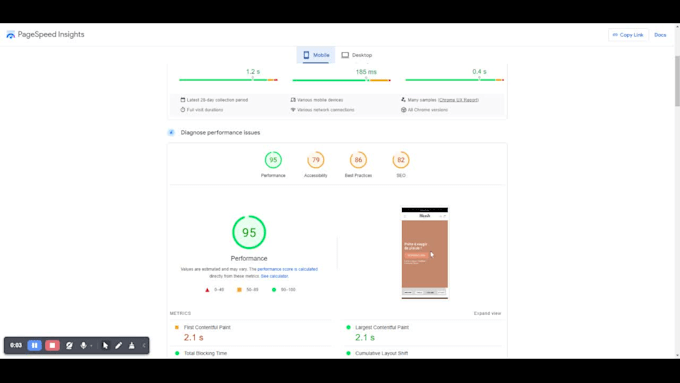 shopify speed optimization on pagespeed insights