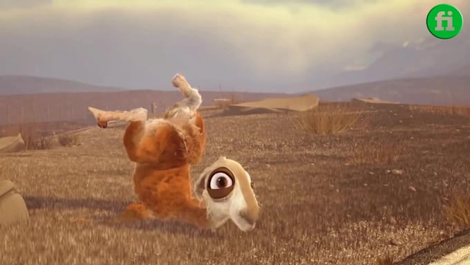 add logo and slogan in funny road cross video ads