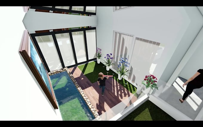 do exterior design and photorealistic 3d rendering using vray
