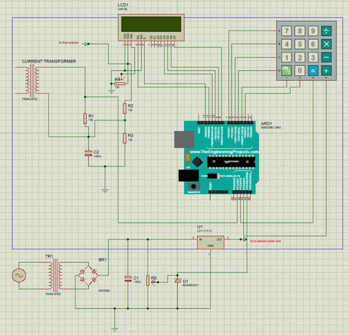 Use proteus to create the schematic circuit and pcb layout by