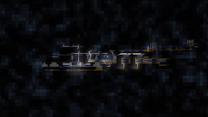 electro glitch logo intro