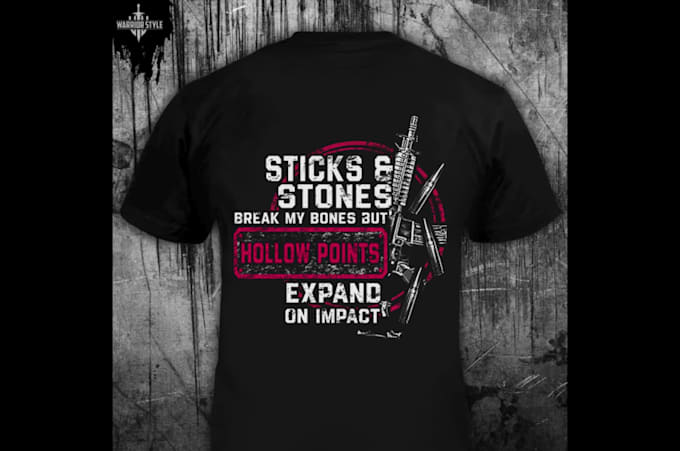 create a custom grunge t shirt design and pod products