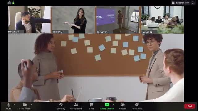 design zoom virtual background, google meet, webinar with logo