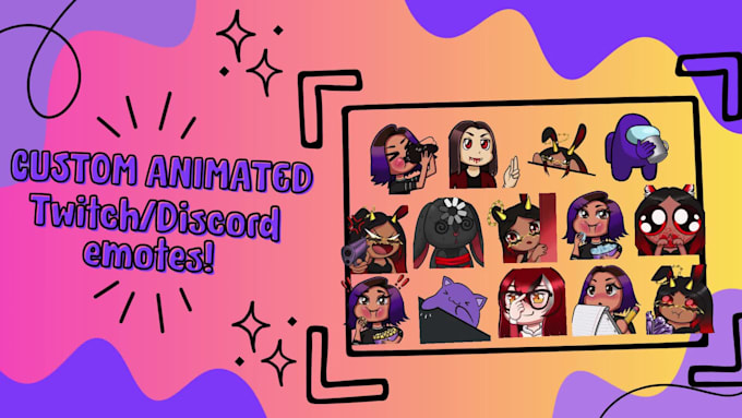 do bulk custom twitch static or animated emotes